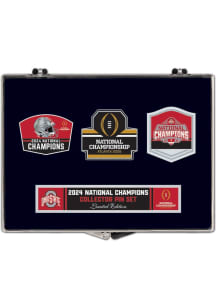 Red Ohio State Buckeyes Souvenir 2024 Football National Champions 3 Piece Pin