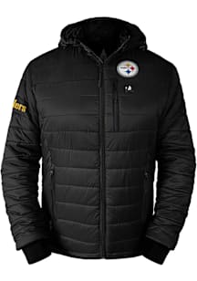 Mens Pittsburgh Steelers ActionHeat Mens Insulated Puffer Heavyweight Jacket - Black