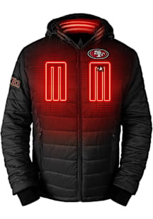 ActionHeat San Francisco 49ers Mens Black Battery Heated Medium Weight Jacket