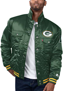 Starter Green Bay Packers Mens Green Levi's Jacket Medium Weight Jacket