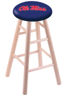 Ole Miss Rebels Round Cushion Maple Pub Stool - Brown