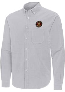 Antigua Atlanta United FC Mens Ash Porter Long Sleeve Dress Shirt