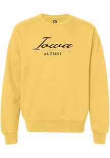 Womens Iowa Hawkeyes Yellow Summit Sportswear Alumni Crew Sweatshirt