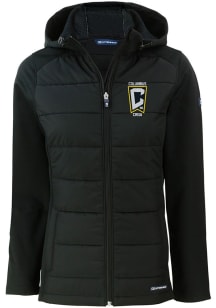 Cutter and Buck Columbus Crew Womens Black Evoke Hood Heavy Weight Jacket
