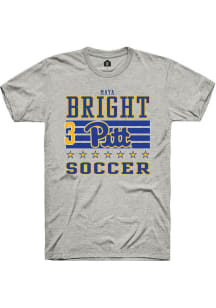 Maya Bright Rally Mens Ash Pitt Panthers NIL Striped Player T Shirt