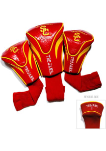 Cardinal USC Trojans 3 Pack Contour Golf Headcover