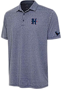 Antigua Houston Texans Mens Navy Blue Scheme H-Town Short Sleeve Polo