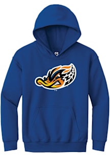 Summit Sportswear Akron RubberDucks Youth Blue Primary Logo Long Sleeve Hoodie