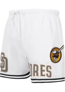 Pro Standard San Diego Padres Mens White Logo Classic Shorts