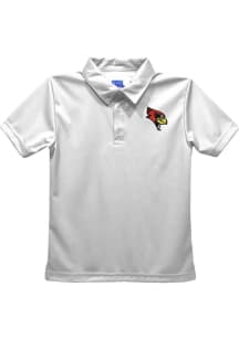 Vive La Fete Illinois State Redbirds Toddler White Team Short Sleeve Polo Shirt
