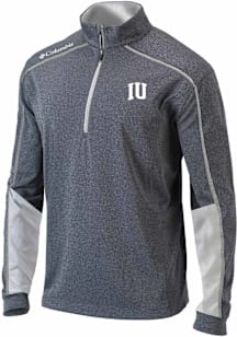 Columbia Indiana Hoosiers Mens White Heat Seal Omni Wick Shotgun 2.0 Long Sleeve Qtr Zip Pullover