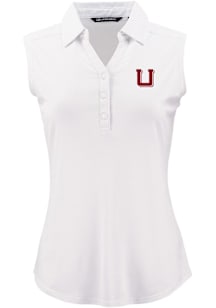 Cutter and Buck Utah Utes Womens White Vault Forge Eco Polo Shirt