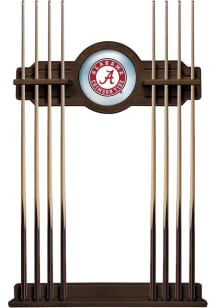 Alabama Crimson Tide Script Solid Wood Cue Rack Pool Table