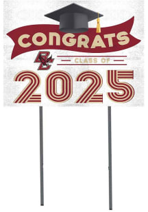 Boston College Eagles KH Sports Fan Class of 2025 graduation graphic Yard Sign - White