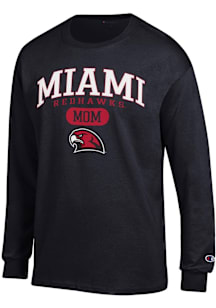 Champion Miami RedHawks Black Pill Box Mom Jersey Long Sleeve T Shirt
