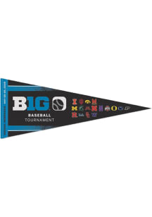 Black Big Ten Baseball Tournament 12x30 Premium Pennant