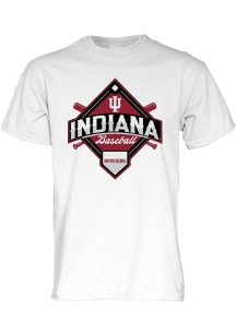 Indiana Hoosiers Big Ten Baseball Short Sleeve T Shirt - White