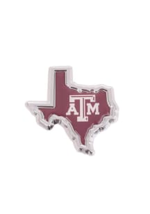 Texas A&amp;M Aggies Domed Texas Shaped Car Emblem - Maroon