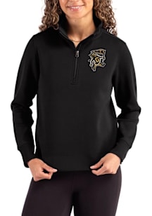 Cutter and Buck Grambling State Tigers Womens Black Vault Roam Qtr Zip