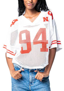Nebraska Cornhuskers Womens Vintage Practice Fashion Football Jersey - White