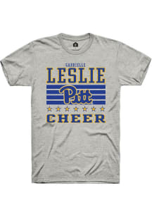 Gabrielle Leslie Rally Mens Ash Pitt Panthers NIL Striped Player T Shirt