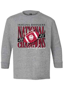 Summit Sportswear Indiana Hoosiers Youth Grey 2025 College Football National Champions Windiana Lo..