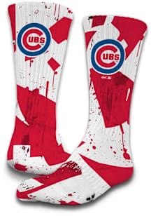 Chicago Cubs ISlide Grunge Mens Crew Socks