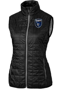Cutter and Buck San Jose Earthquakes Womens Black Rainier PrimaLoft Vest