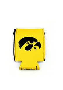 Yellow Iowa Hawkeyes ZipSip Coolie