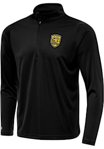 Antigua New Mexico United Mens Black Tribute Long Sleeve Qtr Zip Pullover