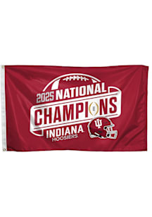 Indiana Hoosiers 3x5 Alt 2025 Nat Champ Silk Screen Grommet Flag - Crimson