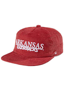 Homefield Arkansas Razorbacks Cardinal Wordmark Corduroy Mens Snapback Hat