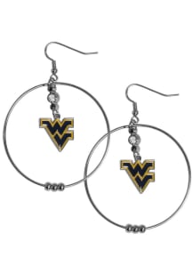 West Virginia Mountaineers Hoop Womens Earrings