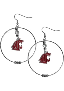 Washington State Cougars Hoop Womens Earrings