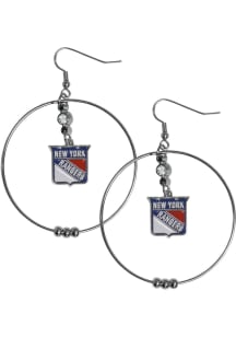 New York Rangers Hoop Womens Earrings