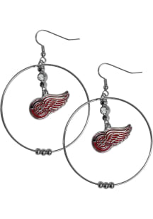Detroit Red Wings Hoop Womens Earrings