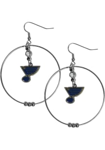 St Louis Blues Hoop Womens Earrings