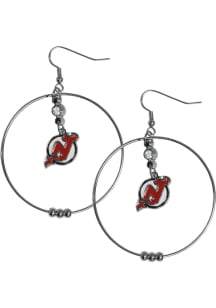 New Jersey Devils Hoop Womens Earrings