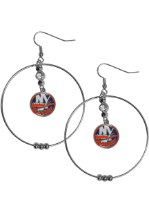 New York Islanders Hoop Womens Earrings