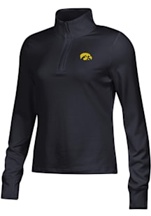 Under Armour Iowa Hawkeyes Womens Black Motion Qtr Zip Pullover