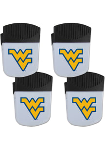 West Virginia Mountaineers White Bottle Opener Chip Clip