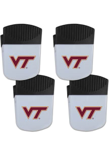 Virginia Tech Hokies White Bottle Opener Chip Clip