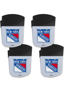 New York Rangers White Bottle Opener Chip Clip