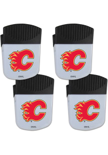 Calgary Flames White Bottle Opener Chip Clip