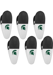 Michigan State Spartans White 6 Pack Chip Clip