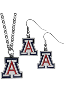 Arizona Wildcats Chrome Dangle W Necklace Womens Earrings