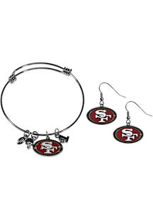 San Francisco 49ers Dangle W Bracelet Womens Earrings