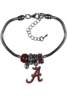 Alabama Crimson Tide Euro Bead Bracelet Womens Bracelet