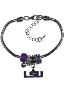 LSU Tigers Euro Bead Bracelet Womens Bracelet