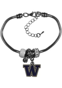 Washington Huskies Euro Bead Bracelet Womens Bracelet